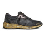 Golden Goose Dad-Star Black Naplak Crackle Leather Black Star Heel Tab (W)