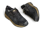Golden Goose Dad-Star Black Naplak Crackle Leather Black Star Heel Tab (W)