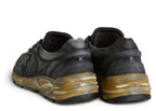 Golden Goose Dad-Star Black Naplak Crackle Leather Black Star Heel Tab (W)