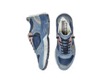 Golden Goose Dad-Star Denim Blue Suede Silver Leather Star (W)