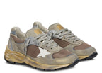 Golden Goose Dad-Star Dove Gray Suede Silver Mesh White Star (W)