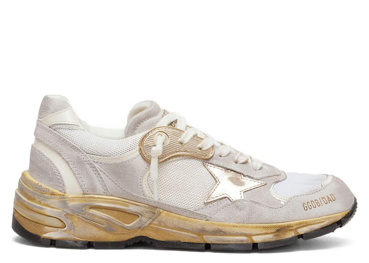 Golden Goose Dad-Star Mesh White Suede Gold Foiled Star (W)