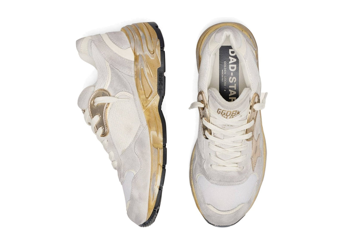 Golden Goose Dad-Star Mesh White Suede Gold Foiled Star (W)