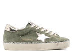 Golden Goose Hi-Star Green Suede Glitter Metallic Heel (W)