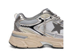Golden Goose Lightstar Gray Silver Mesh Black Trim Gray Star (W)