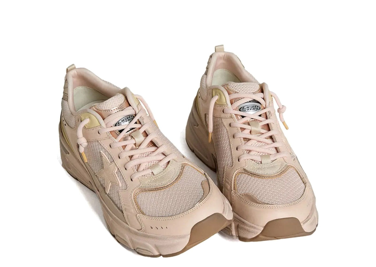 Golden Goose Lightstar Pink Leather Mesh Upper Pink Star (W)