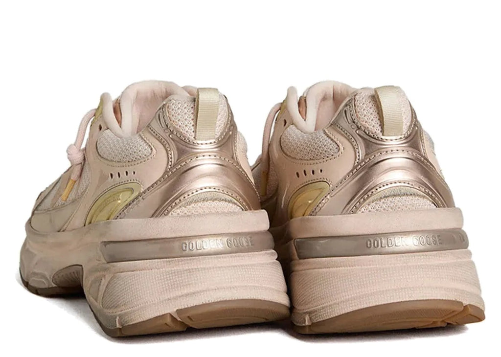 Golden Goose Lightstar Pink Leather Mesh Upper Pink Star (W)
