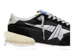 Golden Goose Marathon Black Nylon Suede Silver Star