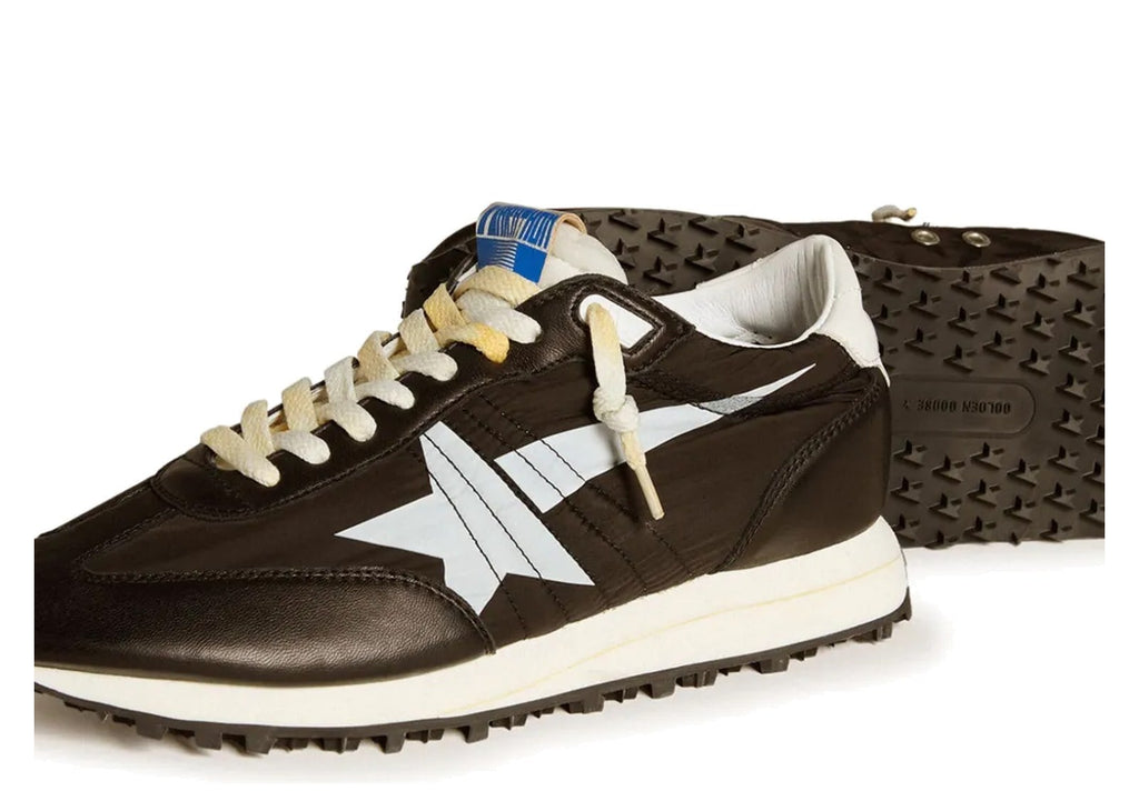 Golden Goose Marathon Black Nylon Upper White Star (W)
