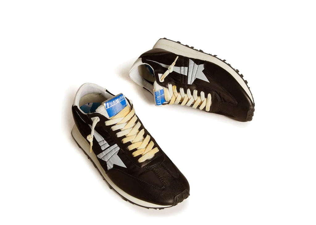 Golden Goose Marathon Black Nylon Upper White Star (W)