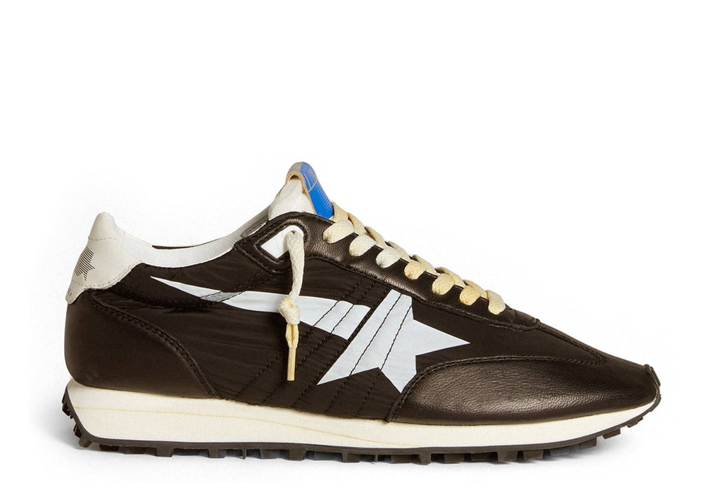 Golden Goose Marathon Black Nylon Upper White Star