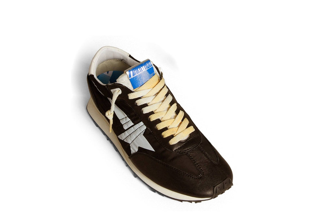 Golden Goose Marathon Black Nylon Upper White Star