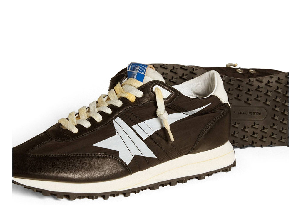 Golden Goose Marathon Black Nylon Upper White Star