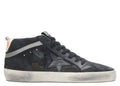 Golden Goose Mid Star Black Nubuck Black Star Silver Flash