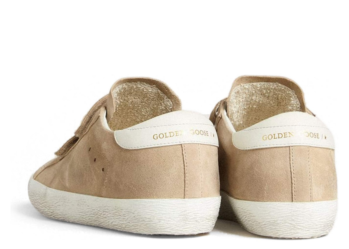 Golden Goose Old School Beige Suede White Leather Heel Tab (W)