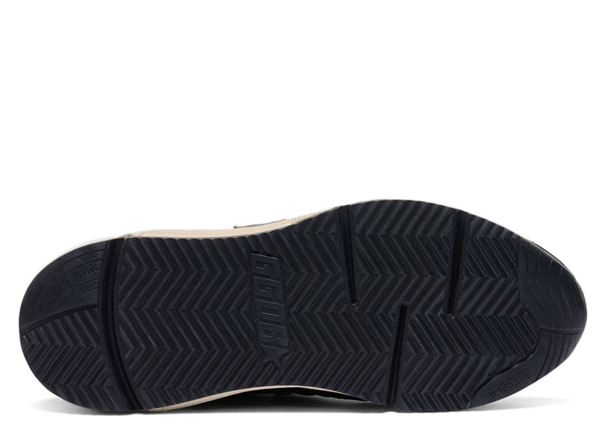 Golden Goose Running Sole Black Nappa Leather Suede White Star (W)