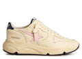 Golden Goose Running Sole Nappa Leather Pink Leather Star Blue Leather Heel Tab (W)