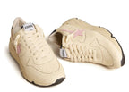 Golden Goose Running Sole Nappa Leather Pink Leather Star Blue Leather Heel Tab (W)