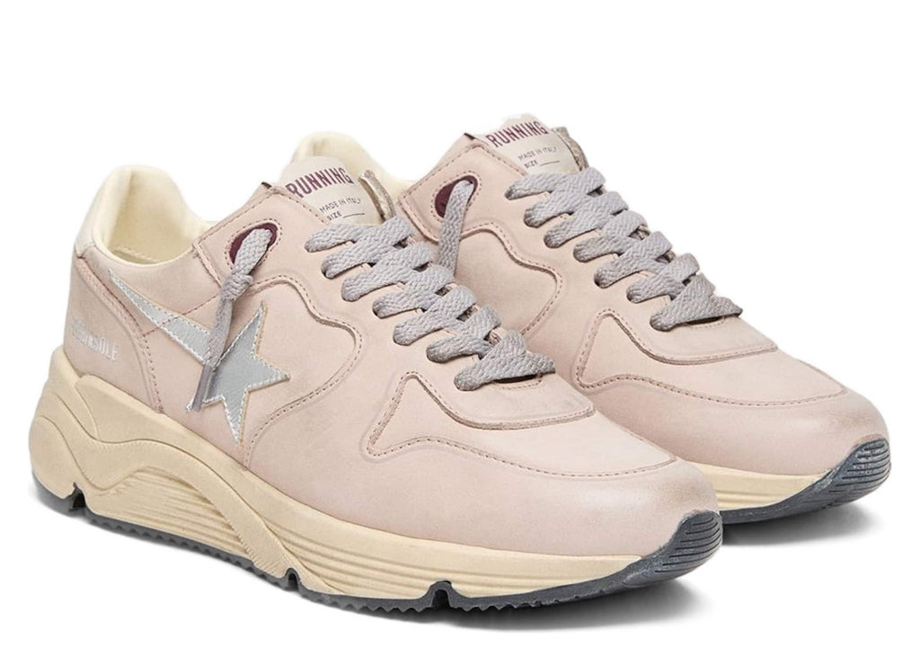 Golden Goose Running Sole Powder-Pink Leather Silver Star (W)
