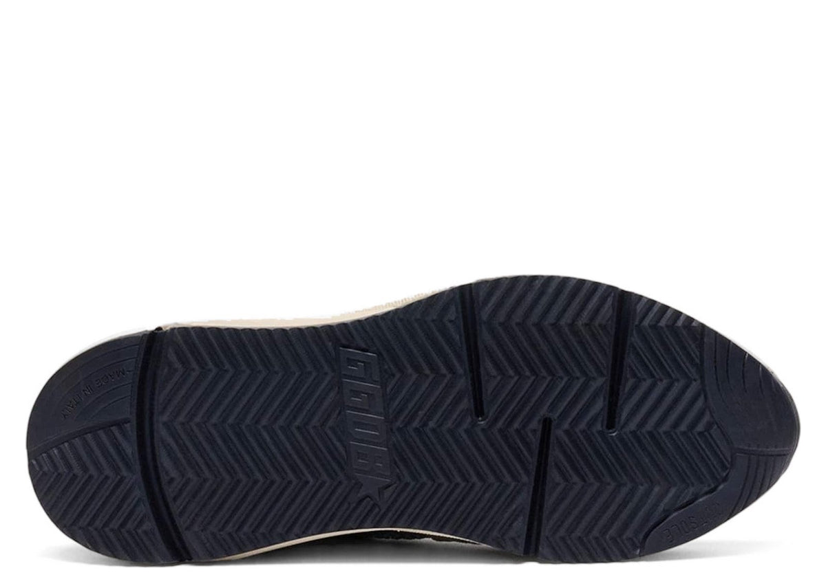 Golden Goose Running Sole Silver Glitter Dove Gray Suede (W)