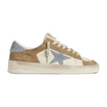 Golden Goose Stardan LTD White Leather Tobacco Suede Light Blue Suede Star Heel Tab (W)