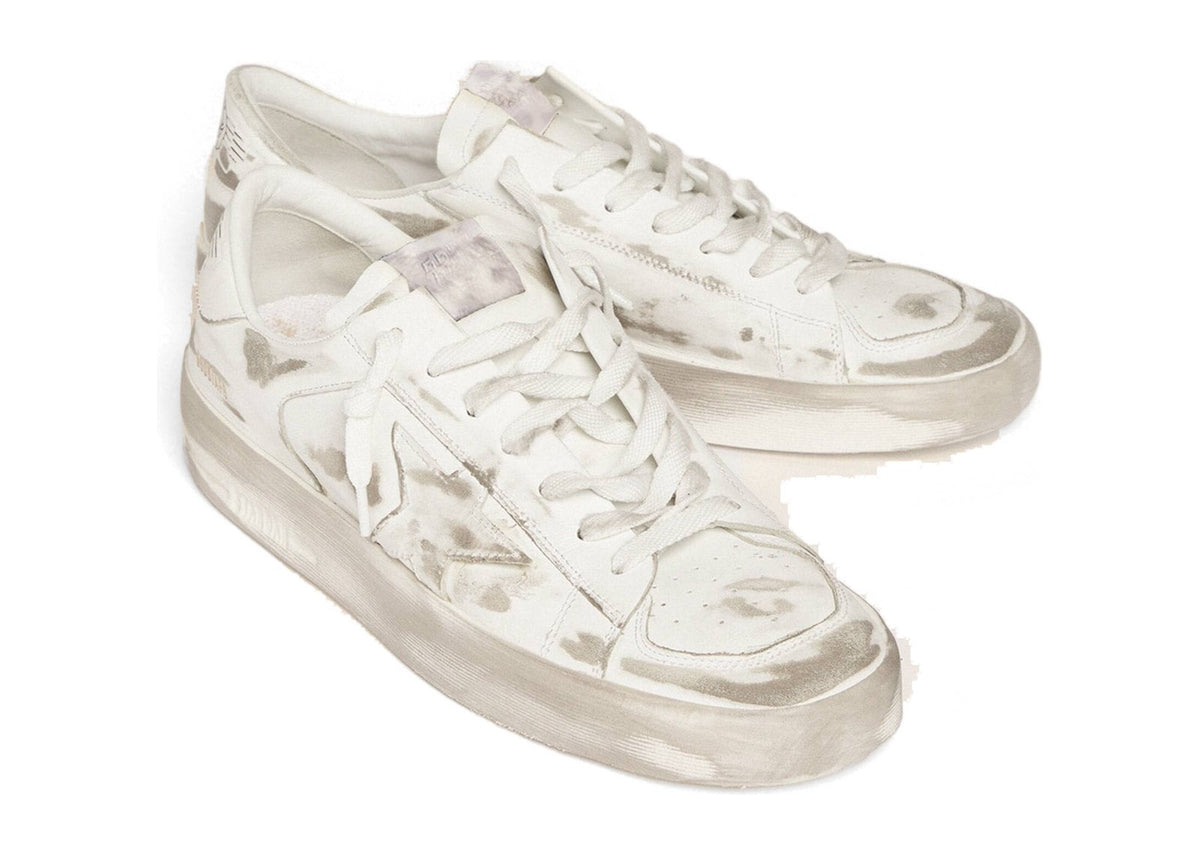 Golden Goose Stardan White Leather White Star Heel Tab