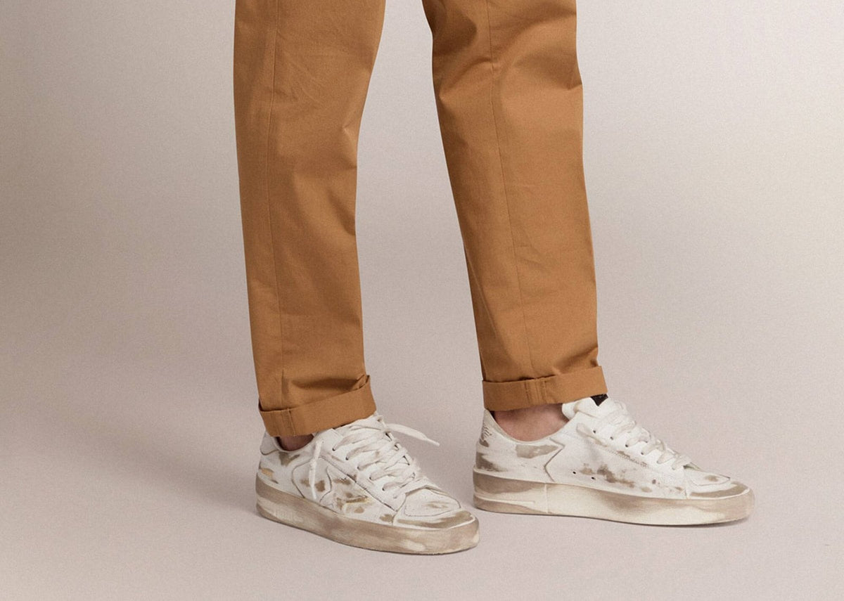 Golden Goose Stardan White Leather White Star Heel Tab