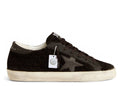 Golden Goose Super-Star Black Pattern Gray Star (W)