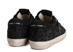 Golden Goose Super-Star Black Pony Skin Black Swarovski Crystals Black Suede Star (W)