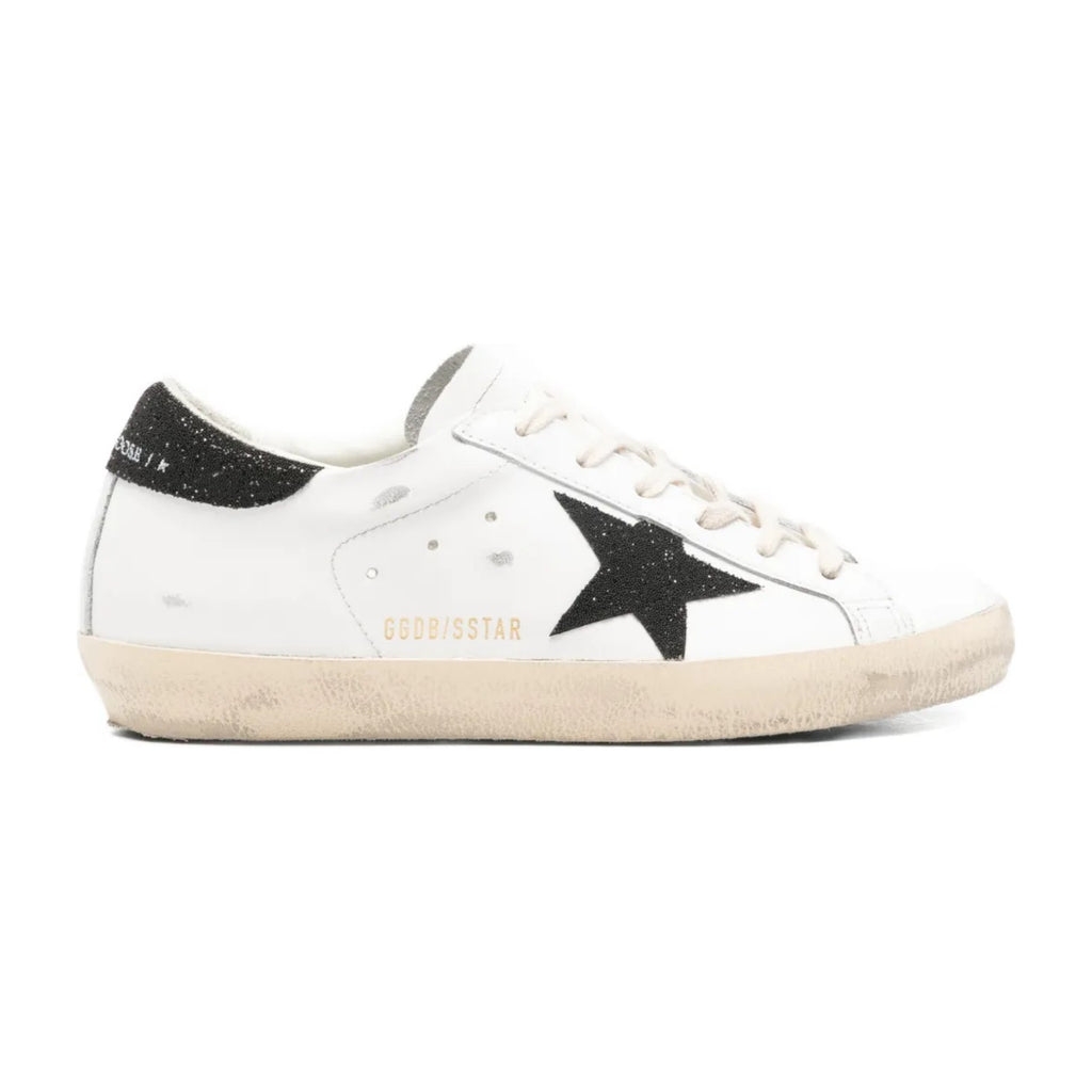 Golden Goose Super-Star Black Swarovski Crystal Star Heel Tab (W)