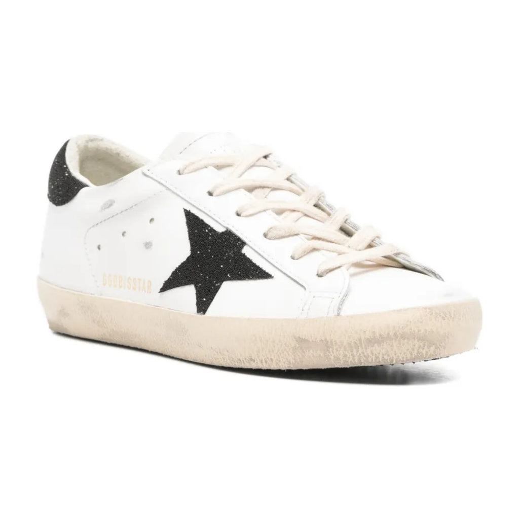 Golden Goose Super-Star Black Swarovski Crystal Star Heel Tab (W)