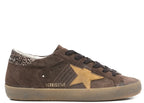 Golden Goose Super-Star Brown Suede Glitter Star (W)