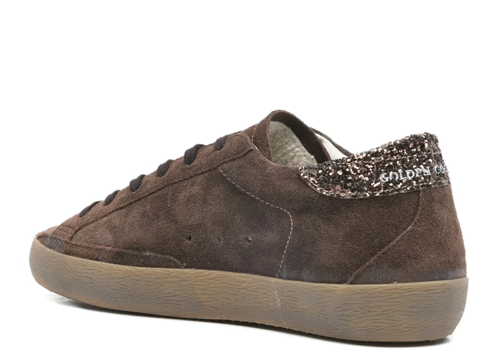 Golden Goose Super-Star Brown Suede Glitter Star (W)