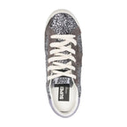 Golden Goose Super-Star Glitter Brown Star Lilac Heel Tab (W)