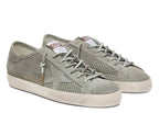 Golden Goose Super-Star Gray Perforated Suede Tone On Tone Star