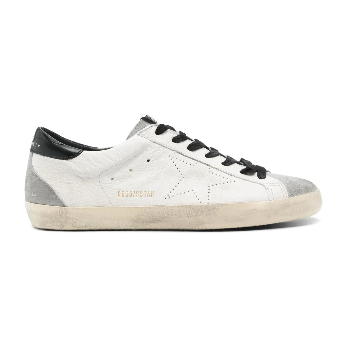 Golden Goose Super-Star Light Beige Leather Perforated Logo
