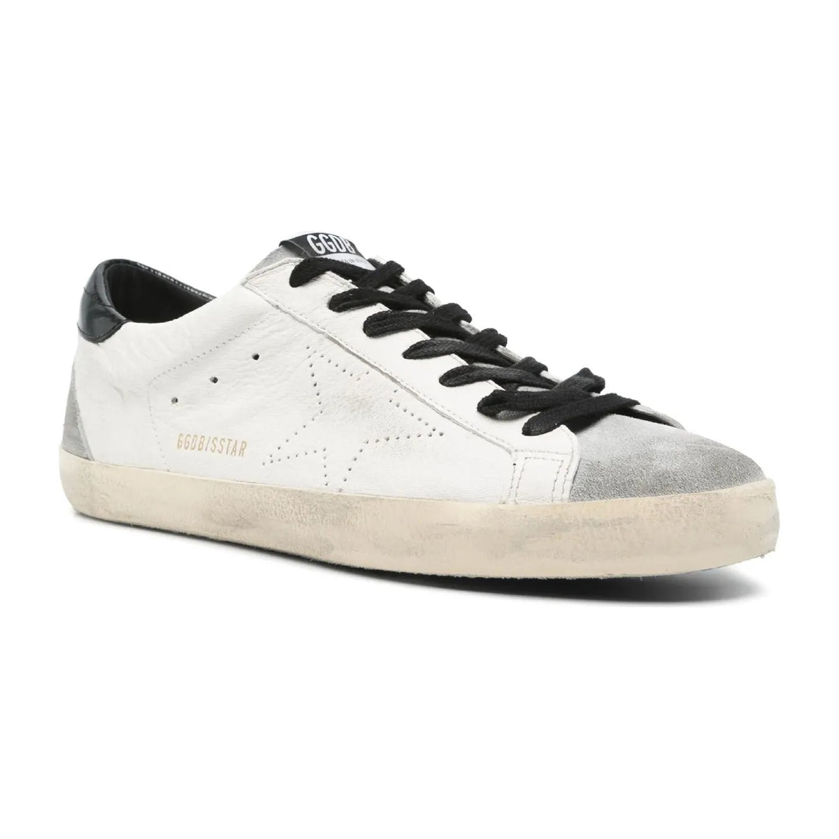 Golden Goose Super-Star Light Beige Leather Perforated Logo