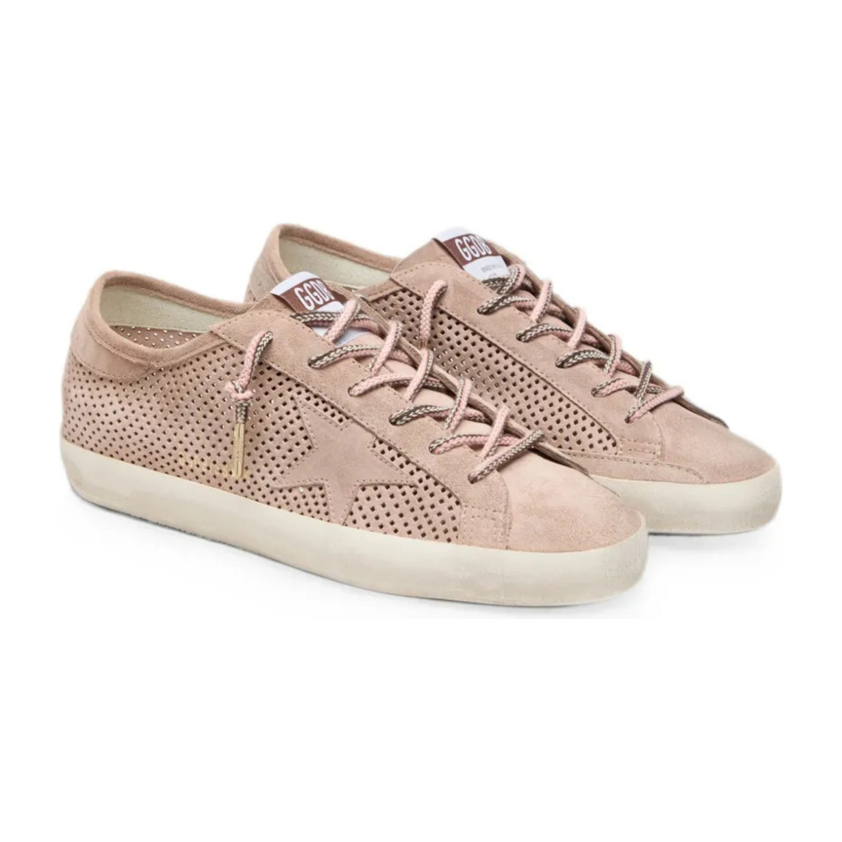 Golden Goose Super-Star LTD Powder Pink Perforated Suede Tone-on-Tone Star (W)