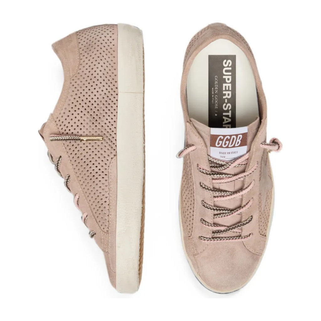 Golden Goose Super-Star LTD Powder Pink Perforated Suede Tone-on-Tone Star (W)