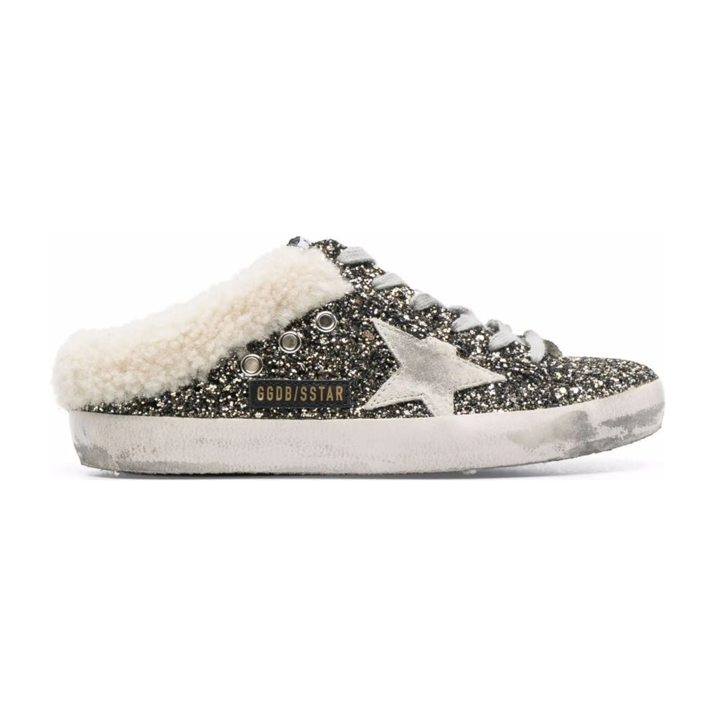 Golden Goose Super-Star Sabot Glitter Shearling (W)