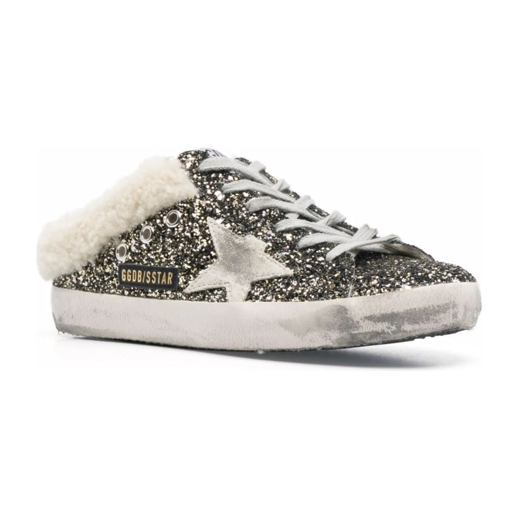 Golden Goose Super-Star Sabot Glitter Shearling (W)