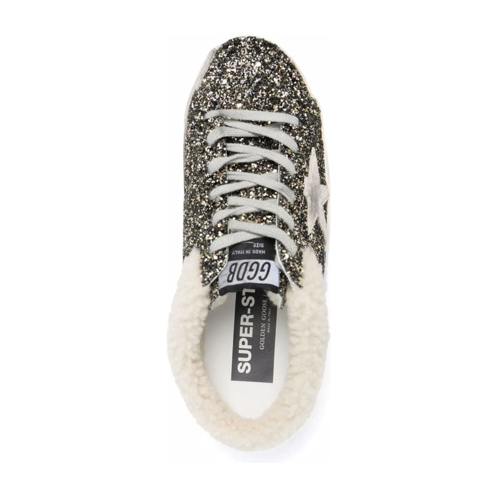 Golden Goose Super-Star Sabot Glitter Shearling (W)