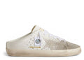 Golden Goose Super-Star Sabot LTD Gray Suede Star Swarovski Crystals (W)