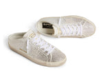 Golden Goose Super-Star Sabot LTD Gray Suede Star Swarovski Crystals (W)