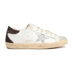 Golden Goose Super-Star Silver Star Brown Glitter Heel (W)