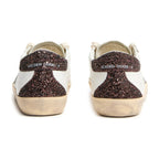 Golden Goose Super-Star Silver Star Brown Glitter Heel (W)