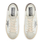 Golden Goose Super-Star Silver Star Brown Glitter Heel (W)