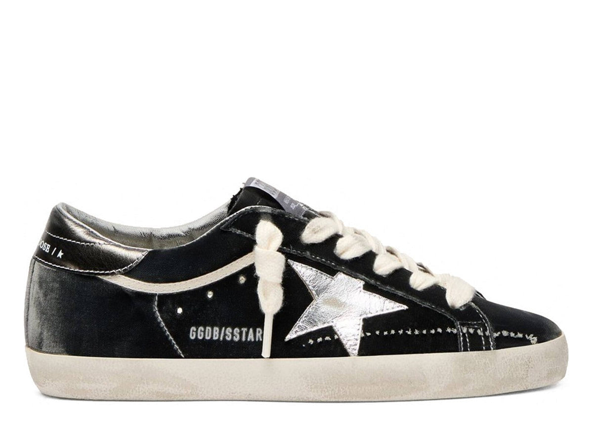 Golden Goose Super-Star Velvet Dark Grey Silver (W)