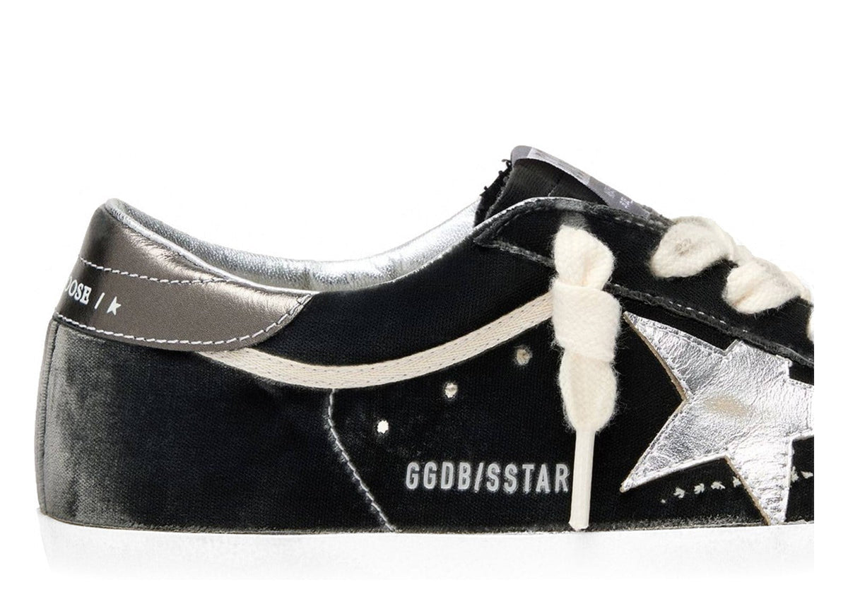 Golden Goose Super-Star Velvet Dark Grey Silver (W)