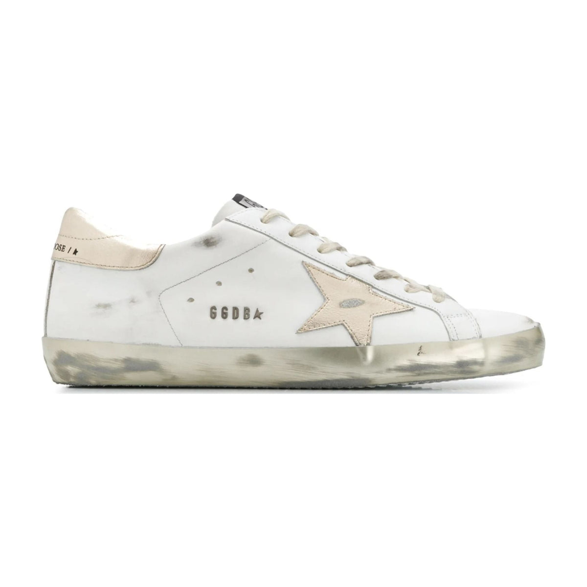 Golden Goose Super-Star White Gold Sparkle
